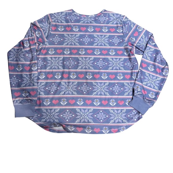 PJ Salvage Mountain Bound Pajama Set Snowflake Hearts Thermal Velour  (H) - Picture 9 of 9